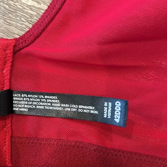 Torrid Wirefree Push Up Diamante Lace Straight Back Bra Size 42DDD - Picture 8 of 9